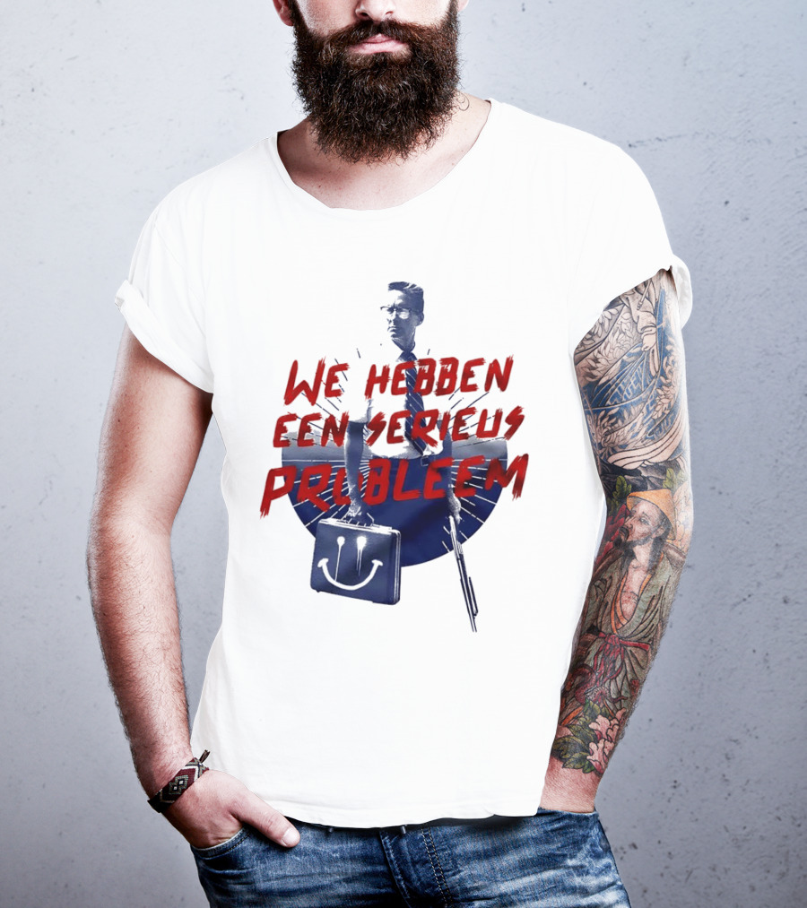 We Hebben Een Serieus Probleem Smiley Bag Man In Shadow T-Shirt