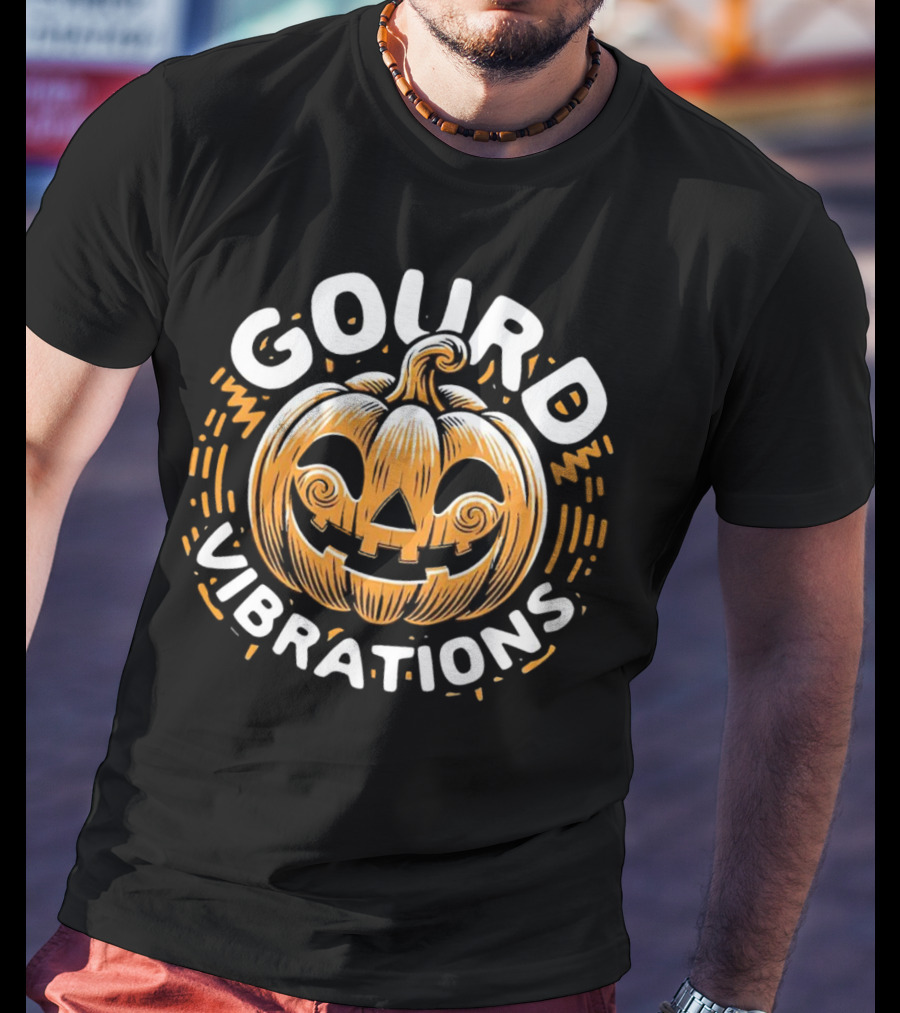 Gourd Vibrations Pumpkin Jack-O'-Lantern T-Shirt