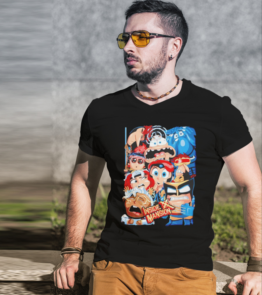 Inside X Mansion Inside Out 2 X-Men Mashup T-Shirt