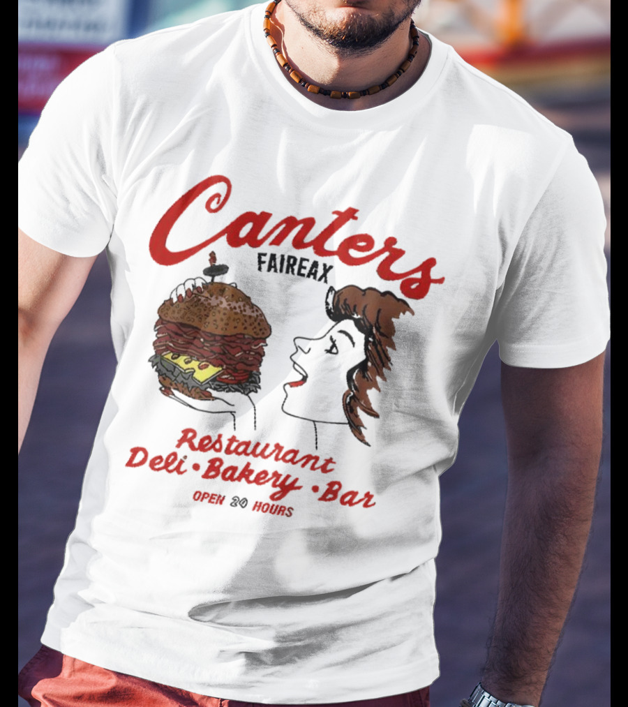 Canter's Deli Restaurant Bakery Bar Fairfax Los Angeles Open 24 Hours T-Shirt