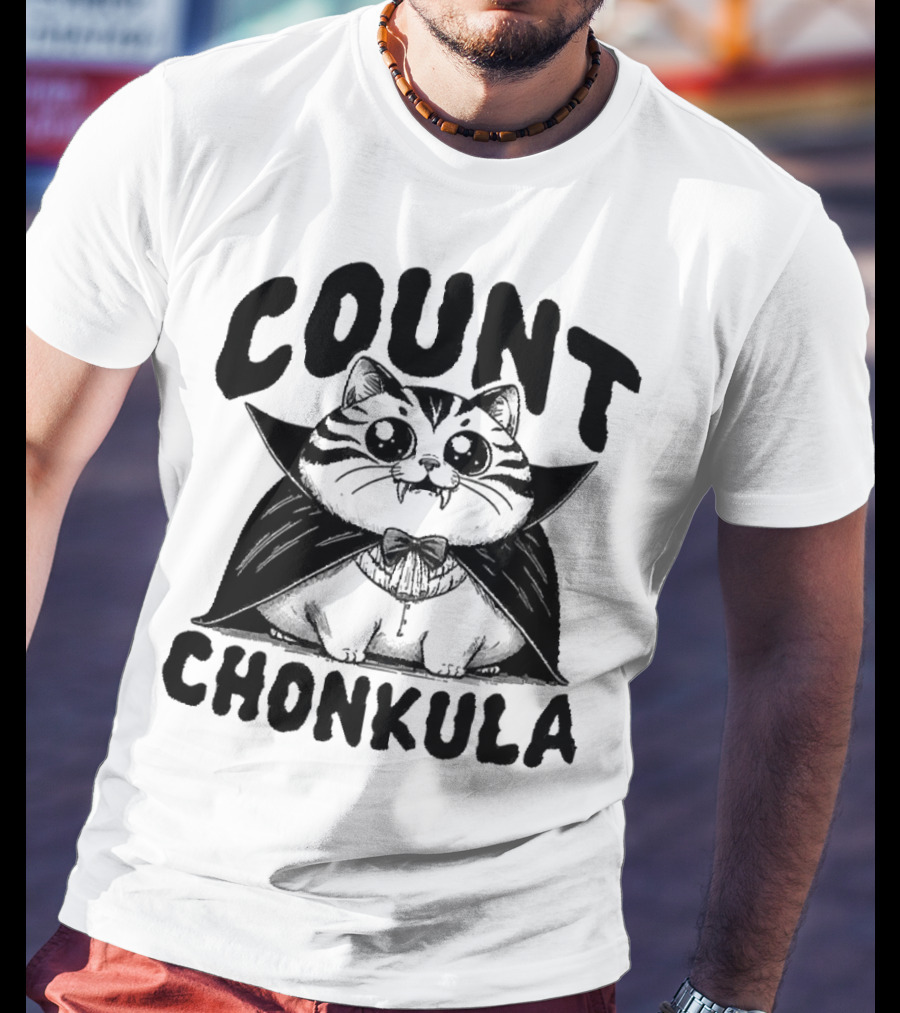 Count Chonkula Cat In Vampire Costume T-Shirt