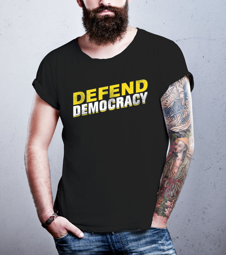 Defend Democracy Bold Vintage T-Shirt