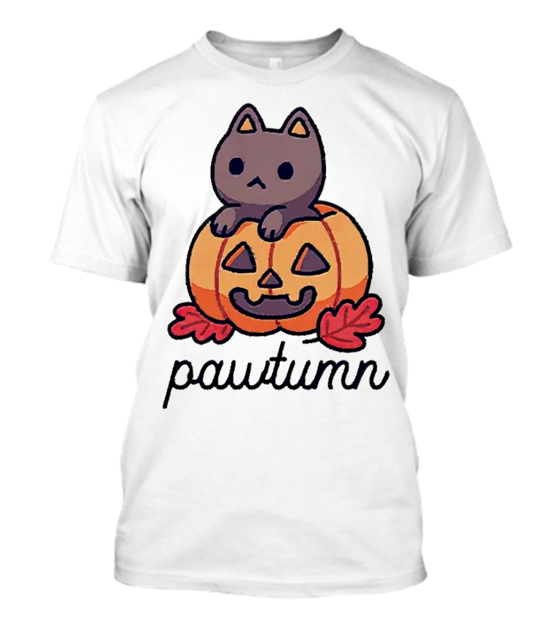 Halloween Cat Pawtumn Pumpkin T-Shirt