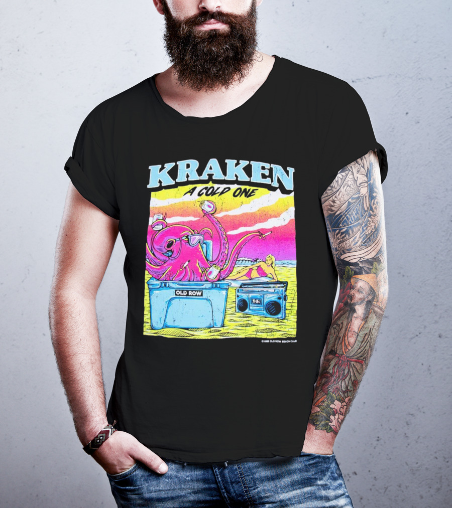 KRAKEN A COLD ONE OLD ROW BEACH CLUB T-Shirt