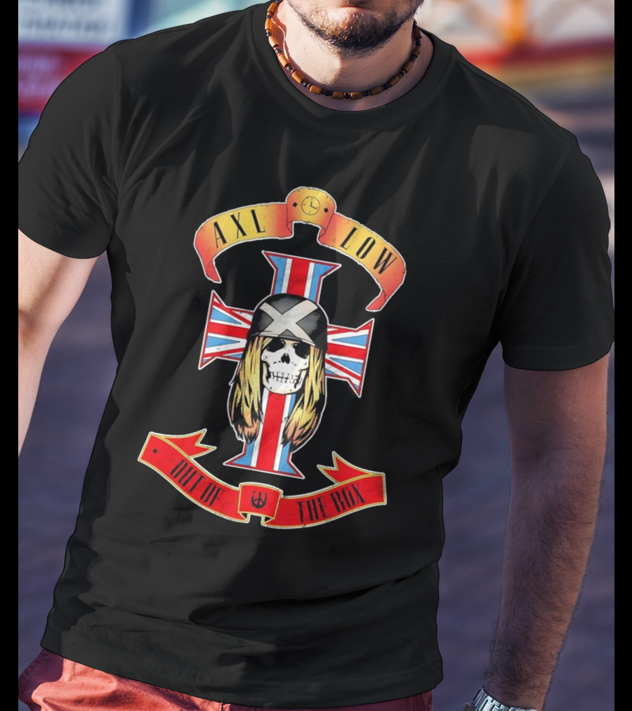AXL LOW Skull Out Of The Box Union Jack Cross T-Shirt