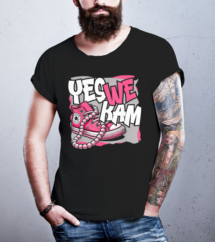 Yes We Kam Madam Shoes And Pearls Converse Sneakers T-Shirt