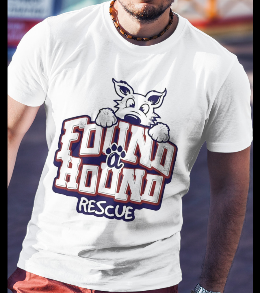 Found A Hound Rescue Dog Paw Prints T-Shirt