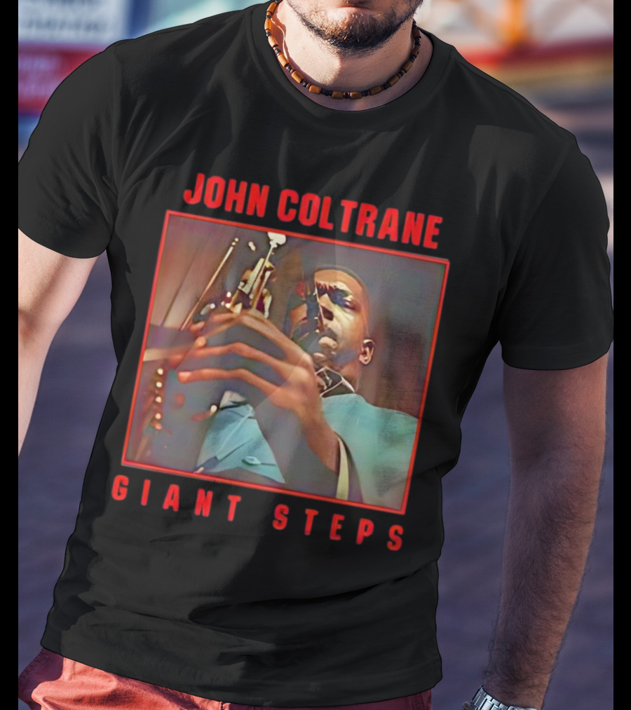 John Coltrane Giant Steps Album Cover Saxophone Iconic Jazz Image T-Shirt