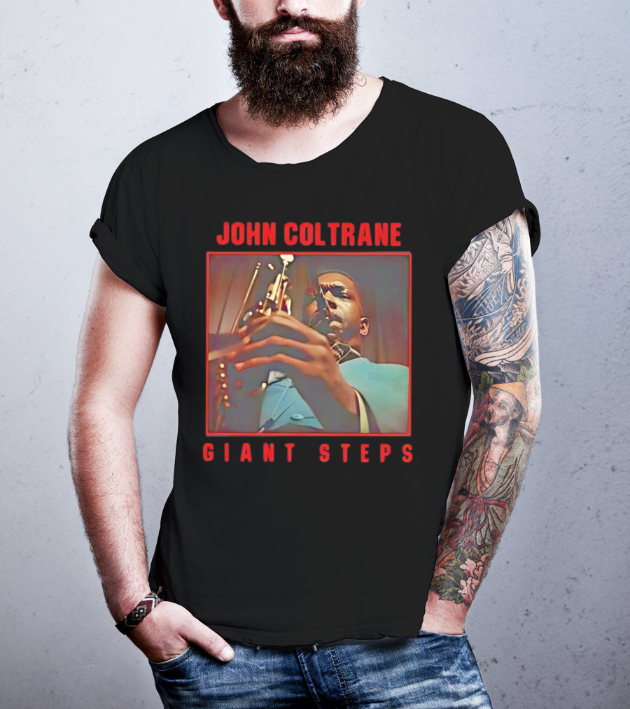 John Coltrane Giant Steps Album Cover Saxophone Iconic Jazz Image T-Shirt