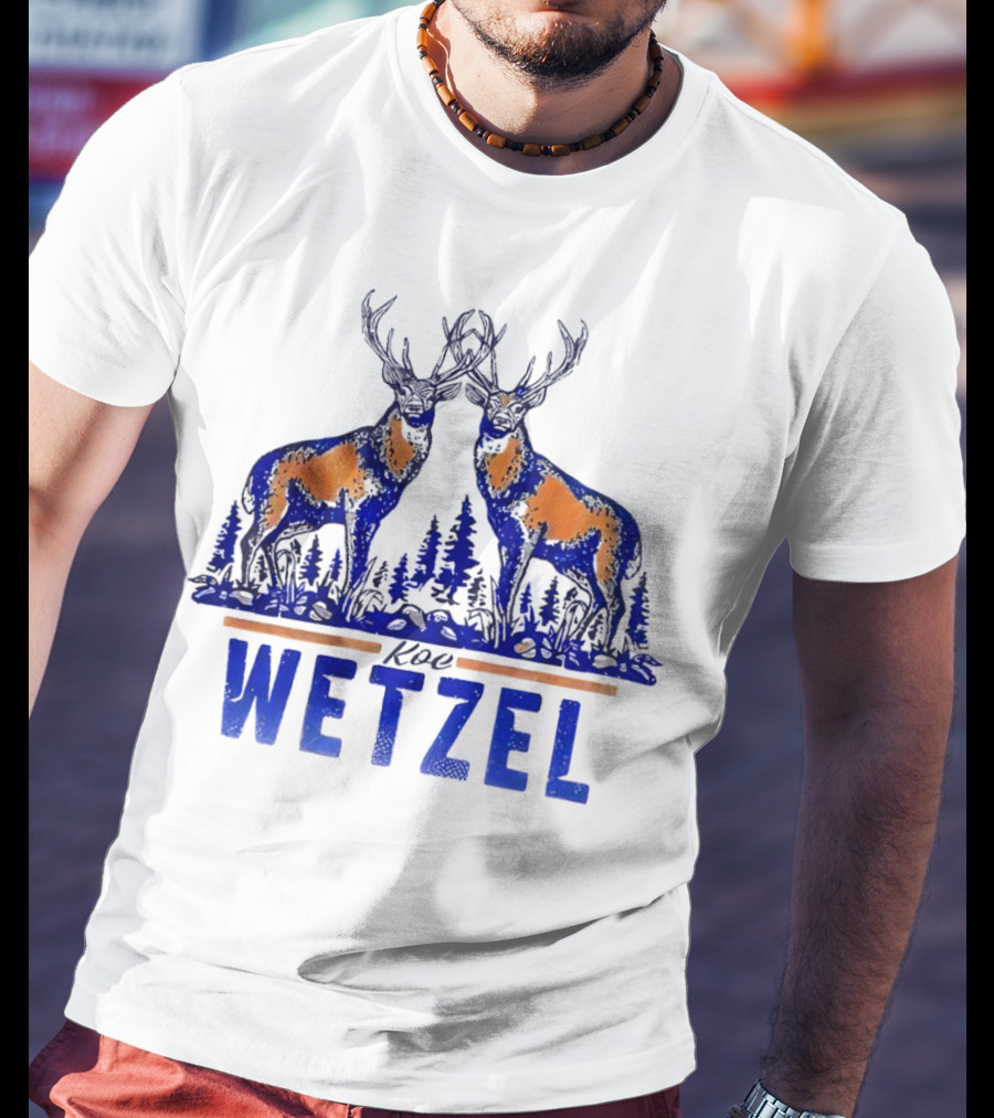 Koe Wetzel Double Deer Forest Blue Orange T-Shirt