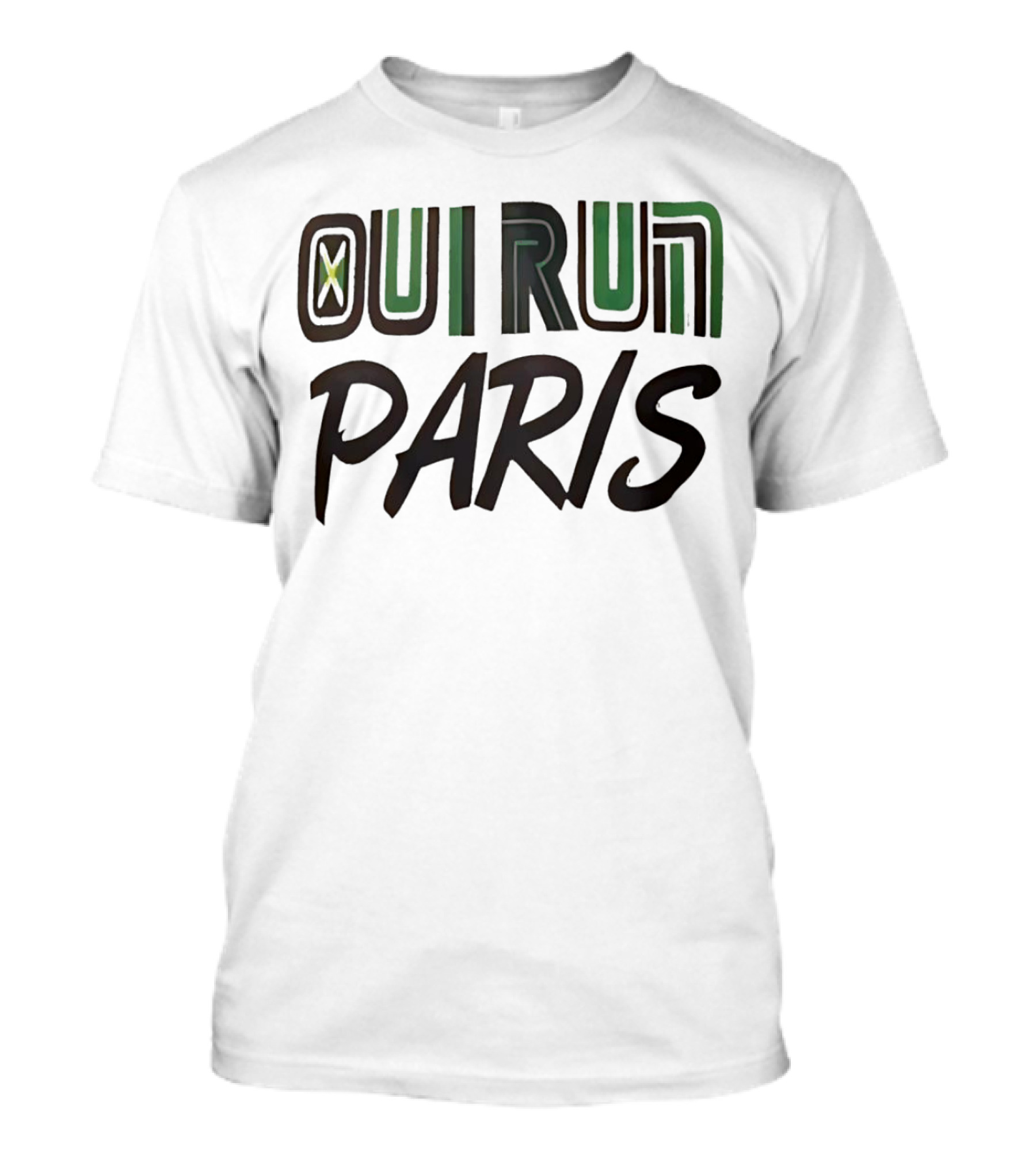 OUI RUN PARIS Star Lettering T-Shirt