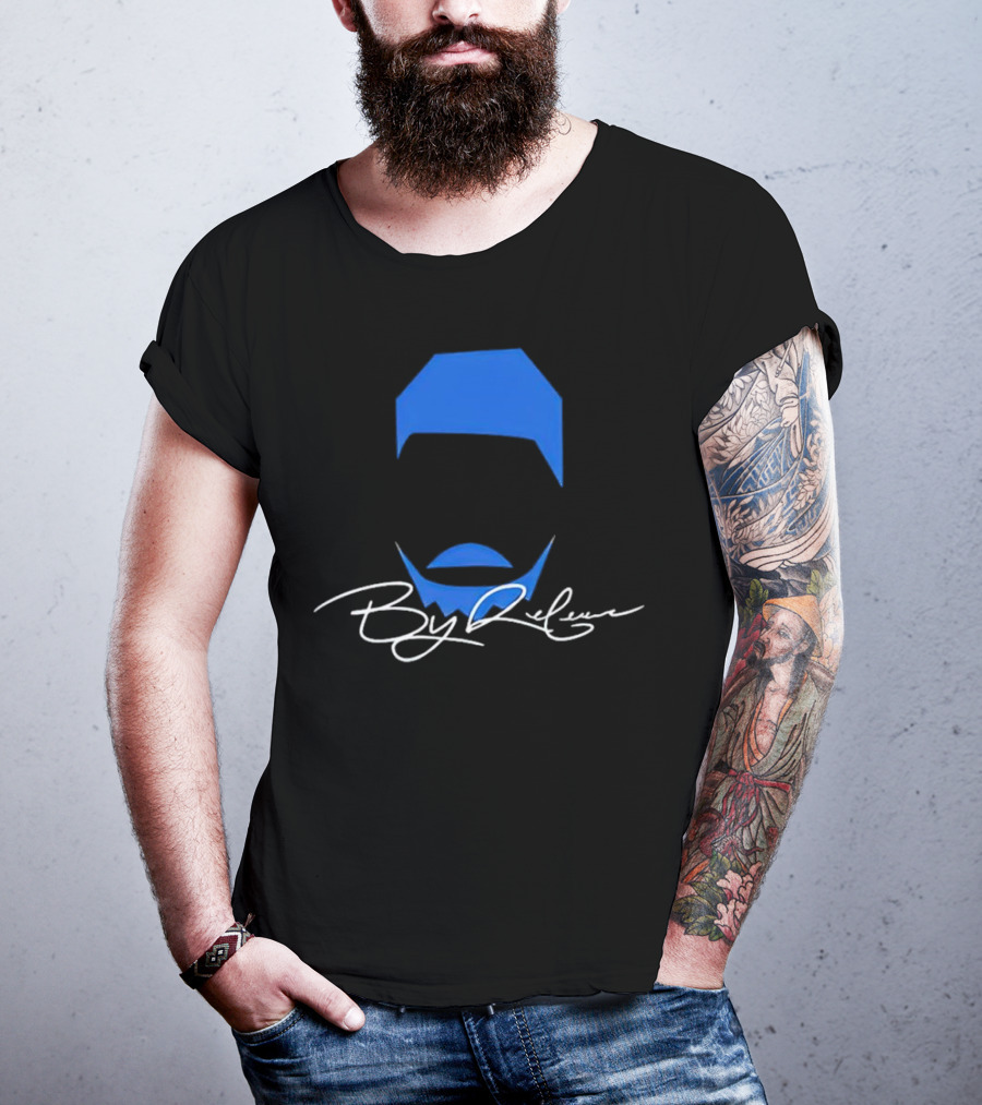By Release Signature Blue Hat And Beard T-Shirt