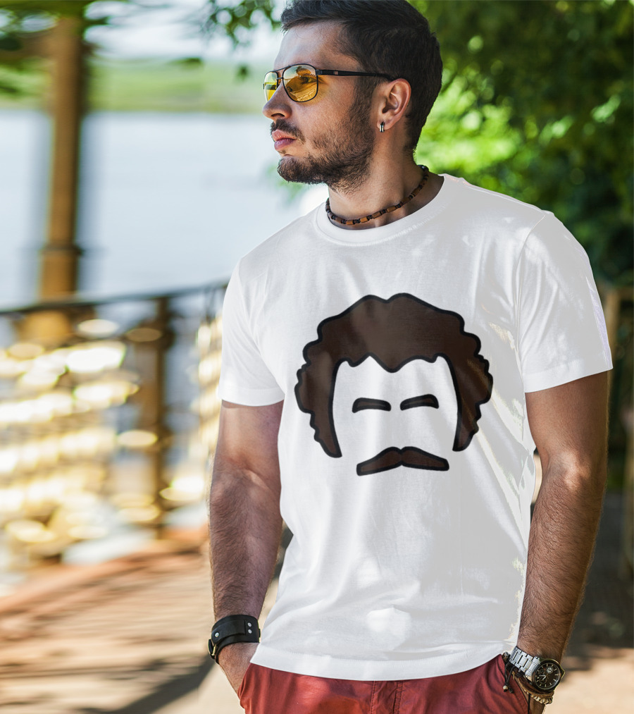John Oates Mustache Hair T-Shirt