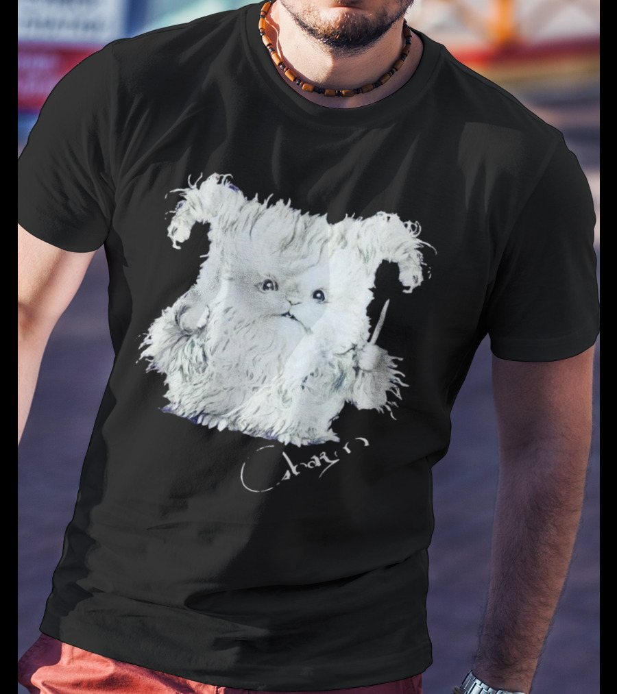 Charm White Furry Creature With Knife T-Shirt