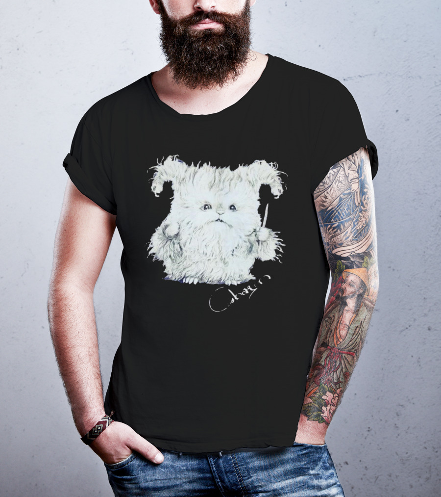 Charm White Furry Creature With Knife T-Shirt