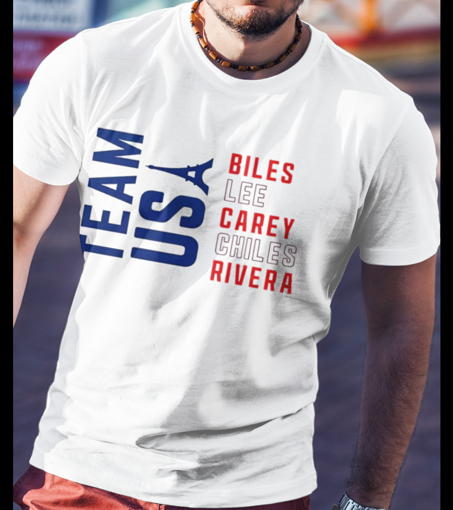 Team USA Biles Lee Carey Chiles Rivera T-Shirt