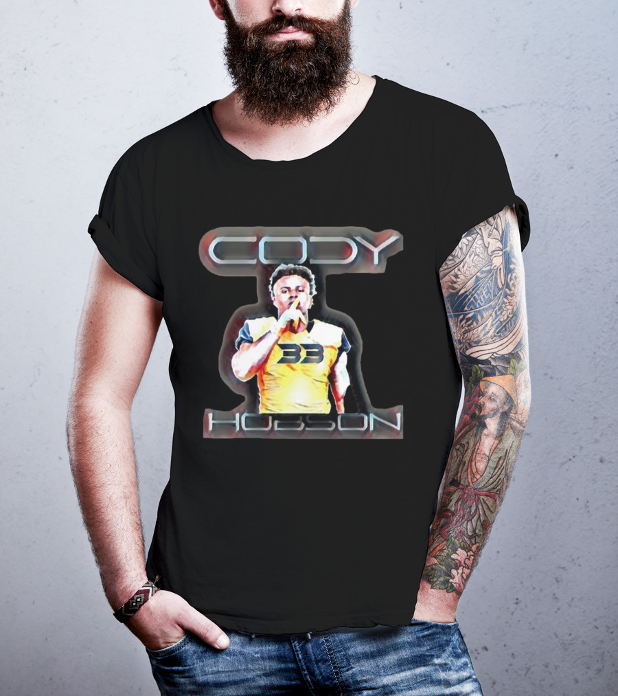 Cody Hobson 33 Merrimack Warriors Football T-Shirt