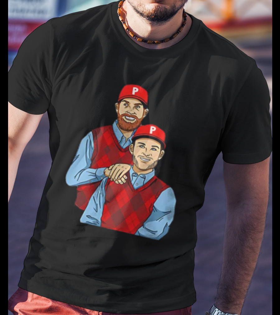 Phillies Step Brothers Movie Parody With Red Caps And Argyle Sweaters T-Shirt