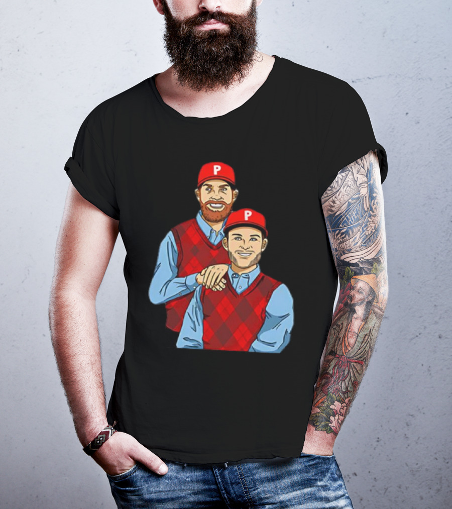Phillies Step Brothers Movie Parody With Red Caps And Argyle Sweaters T-Shirt