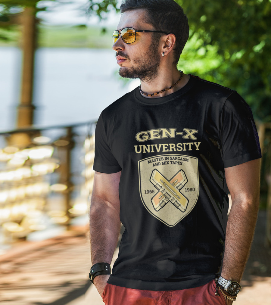 Gen-X University Master In Sarcasm And Mix Tapes 1965-1980 T-Shirt