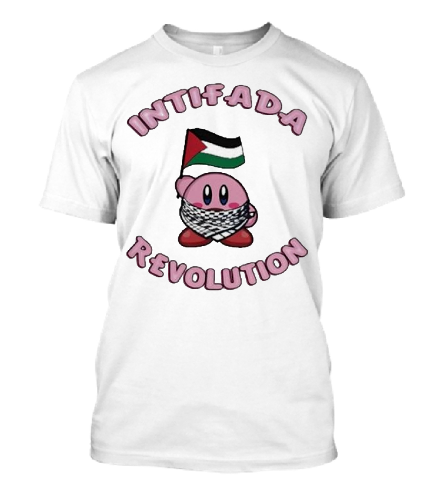 Intifada Revolution Palestinian Flag Kirbo Character T-Shirt