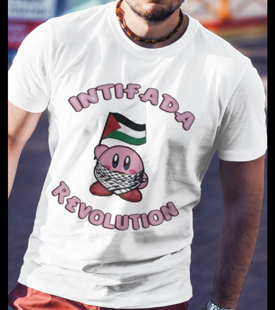 Intifada Revolution Palestinian Flag Kirbo Character T-Shirt