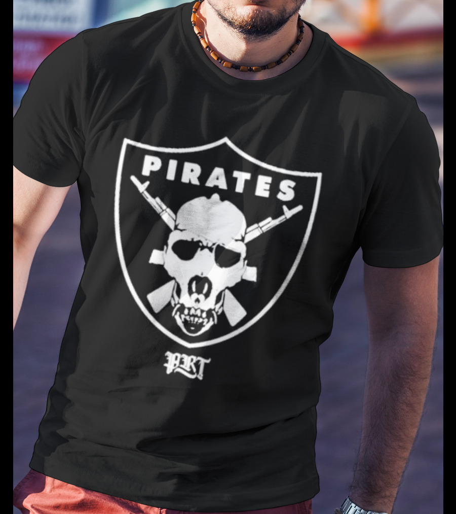Pirates PRT Skull Emblem With Crossed Rifles T-Shirt