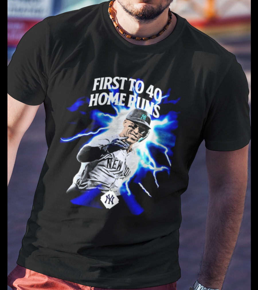 First To 40 Home Runs Aaron Judge New York Yankees T-Shirt