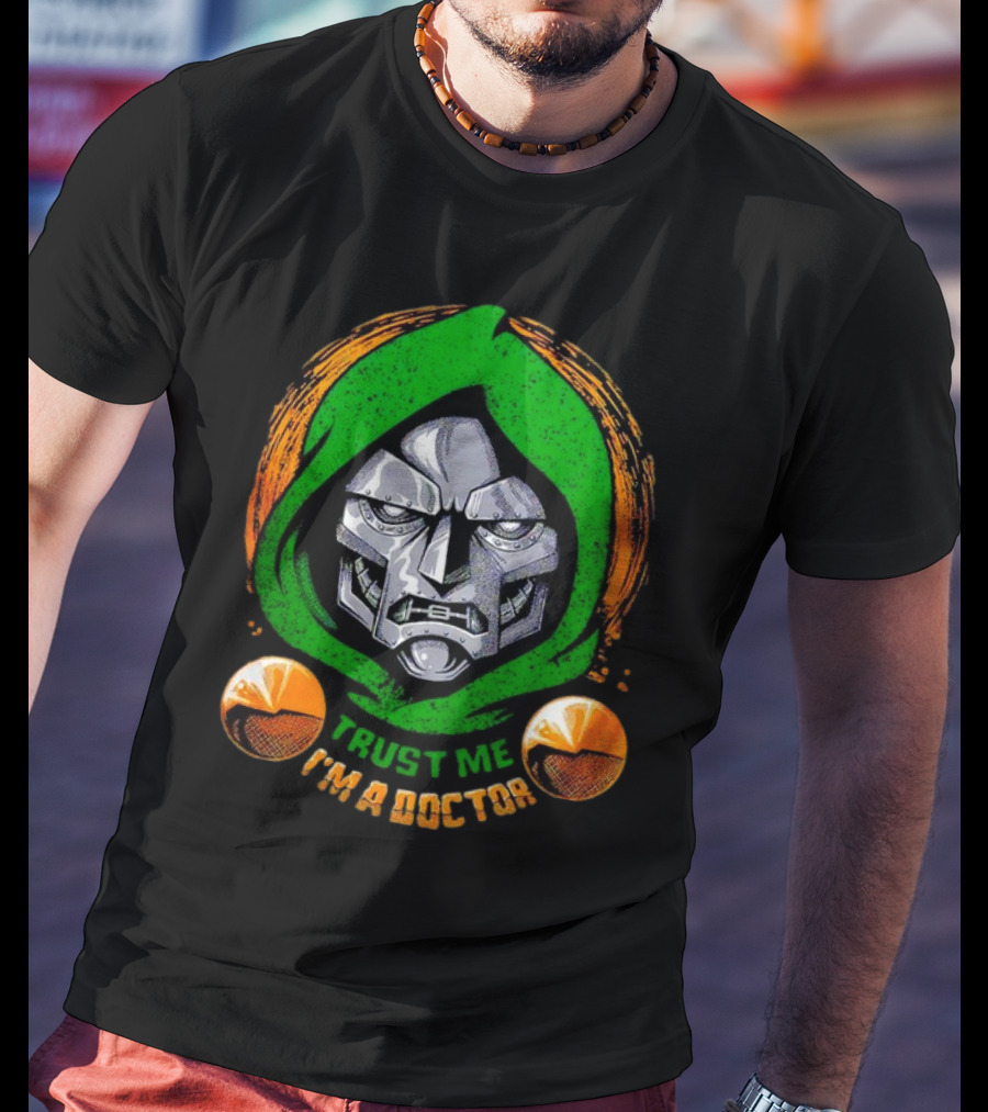 Doctor Doom Trust Me I'm A Doctor Villain Face Mask T-Shirt