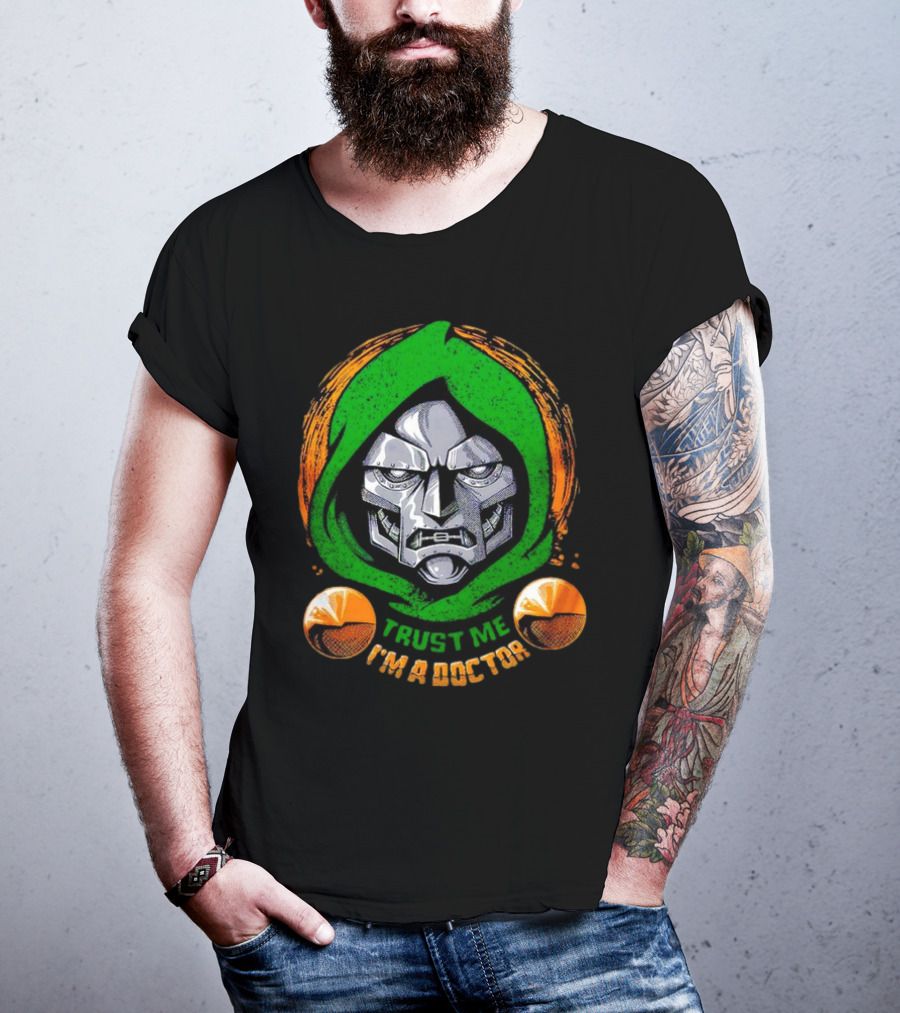 Doctor Doom Trust Me I'm A Doctor Villain Face Mask T-Shirt