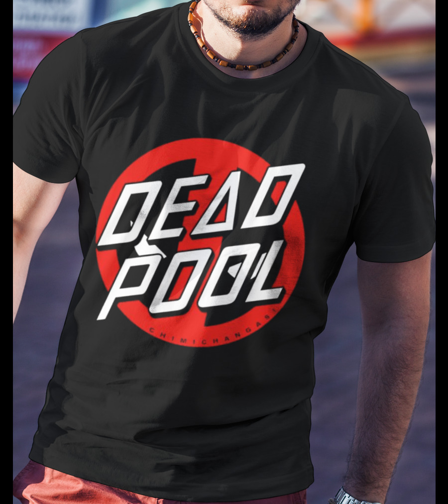 Deadpool X Santa Cruz Santapool Chimichangas Logo Red Circle T-Shirt