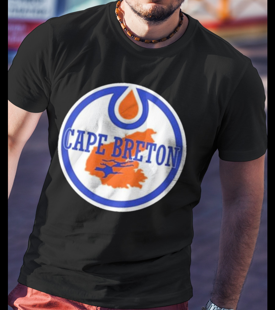 Cape Breton Oilers Hockey Logo Map T-Shirt
