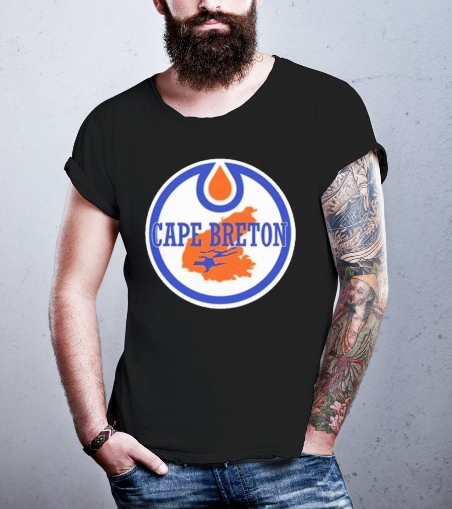 Cape Breton Oilers Hockey Logo Map T-Shirt