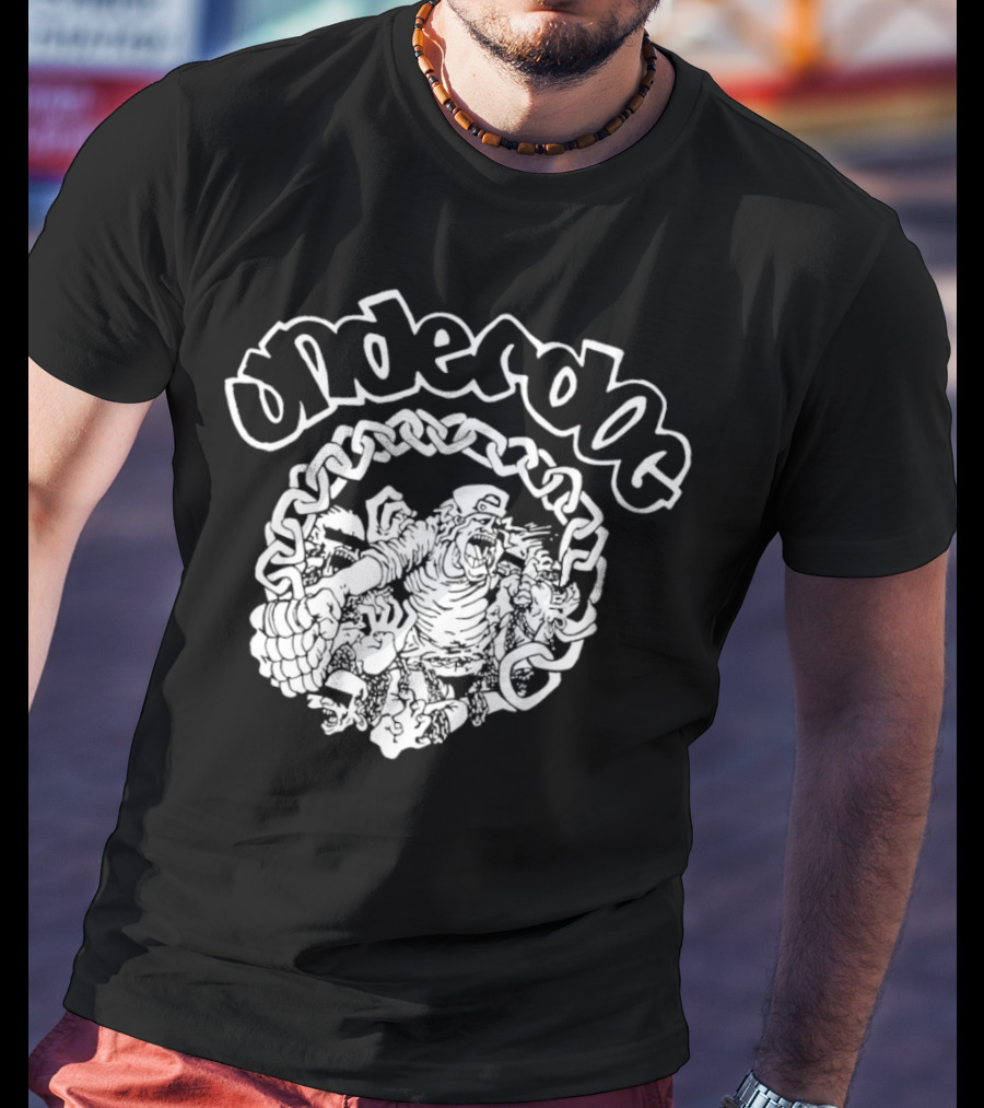 Underdog Graphic With Chains And Characters T-Shirt