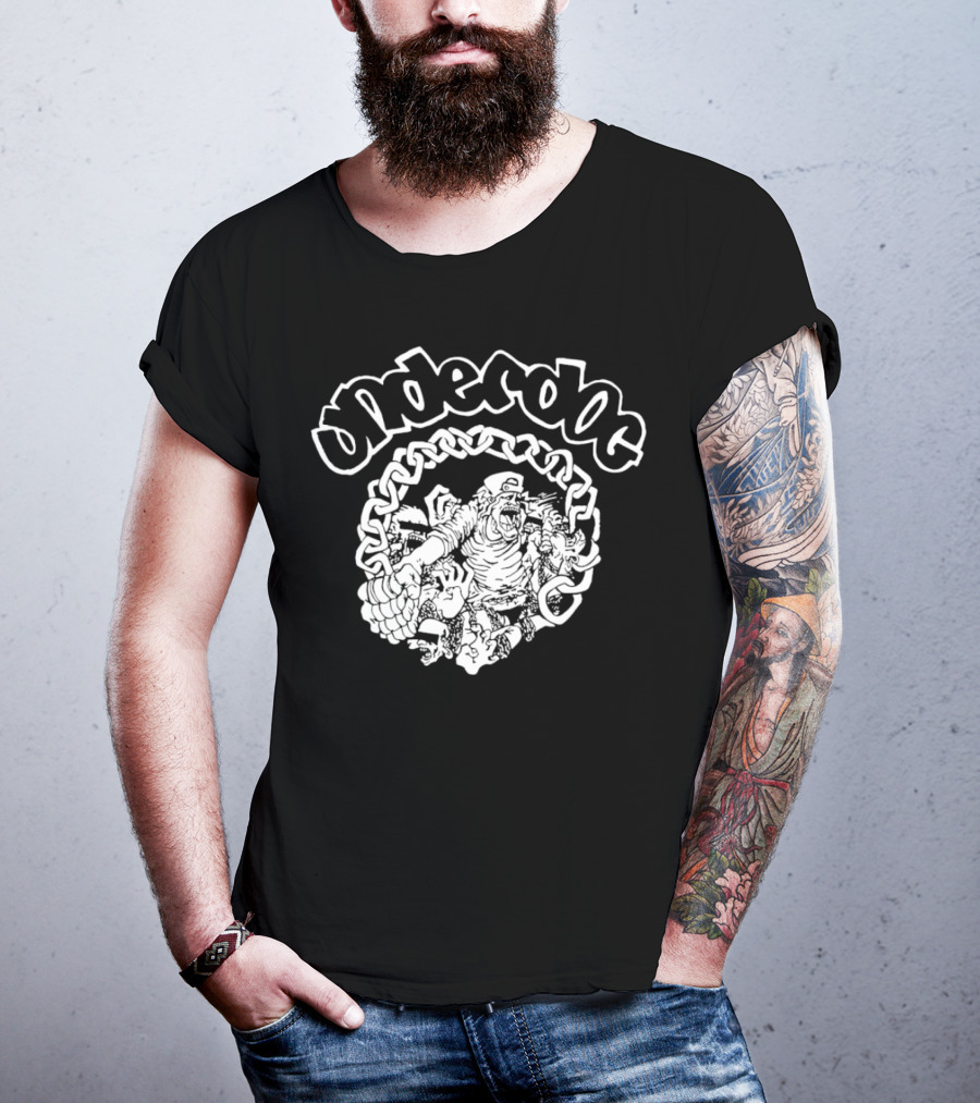 Underdog Graphic With Chains And Characters T-Shirt