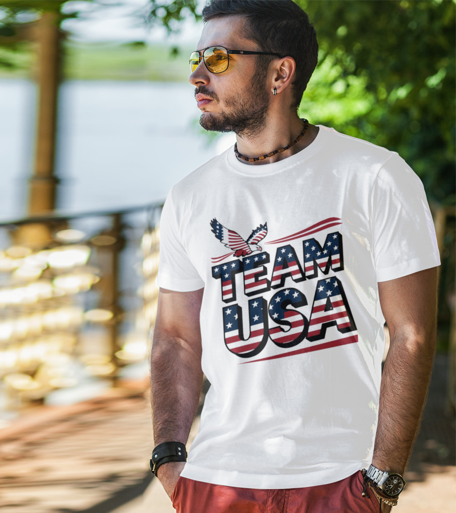 Team USA Eagle Flag Patriotic T-Shirt