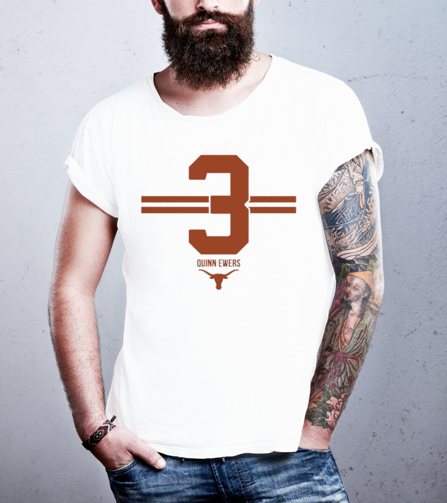 Quinn Ewers Texas Longhorns Number 3 T-Shirt