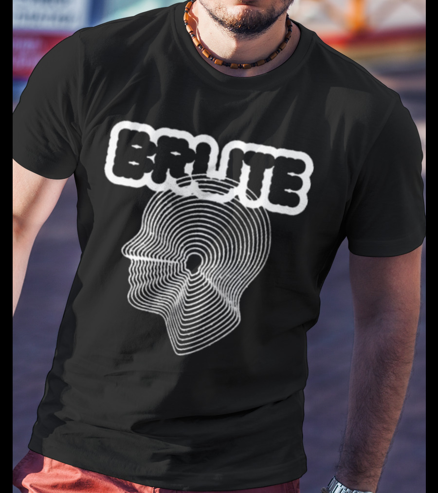 Brute Strength Brute Big Head Optical Illusion Text Proportioned Head T-Shirt