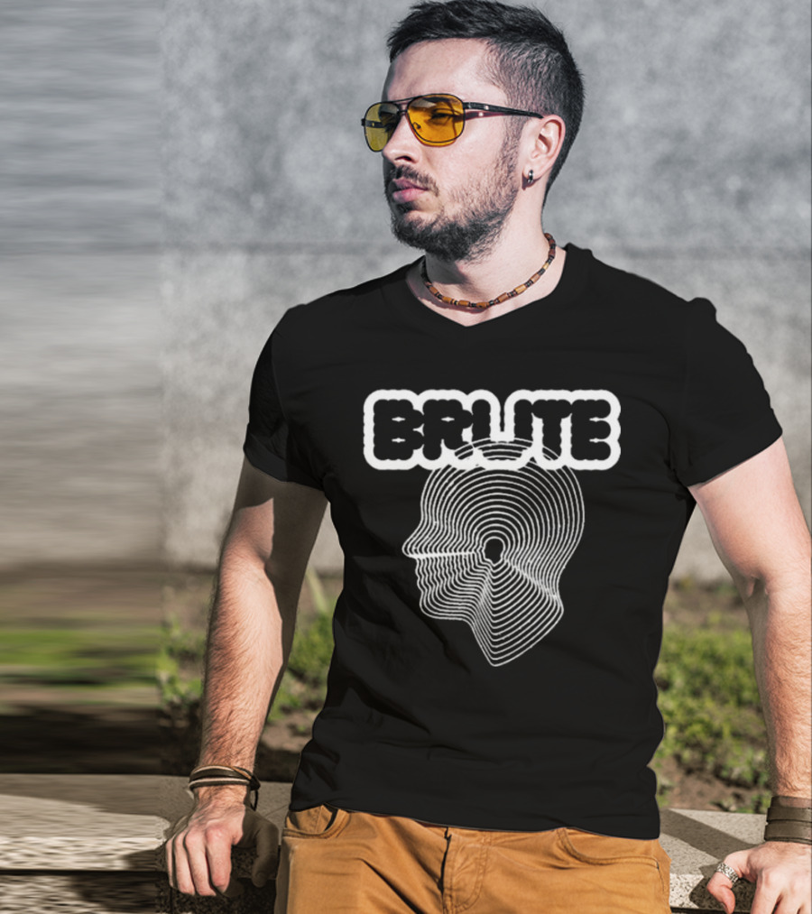 Brute Strength Brute Big Head Optical Illusion Text Proportioned Head T-Shirt