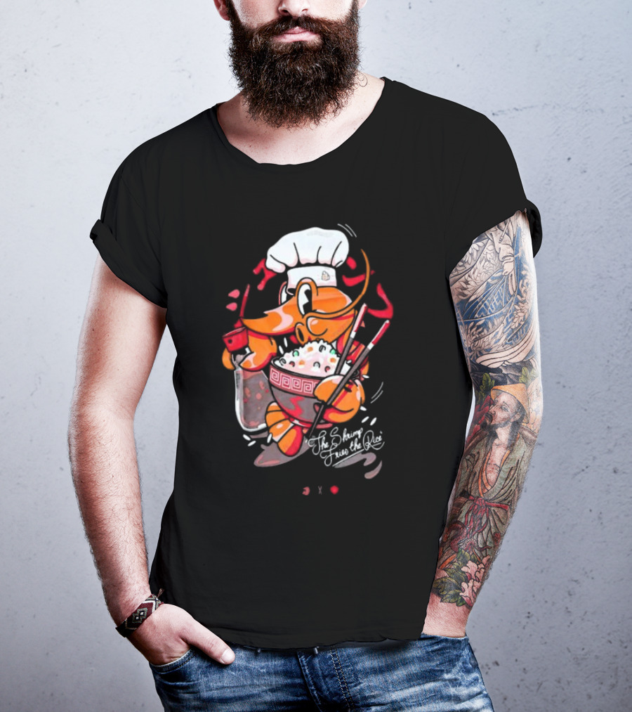 The Shrimp Fried Rice Chef With Chopsticks And Soda Cup T-Shirt