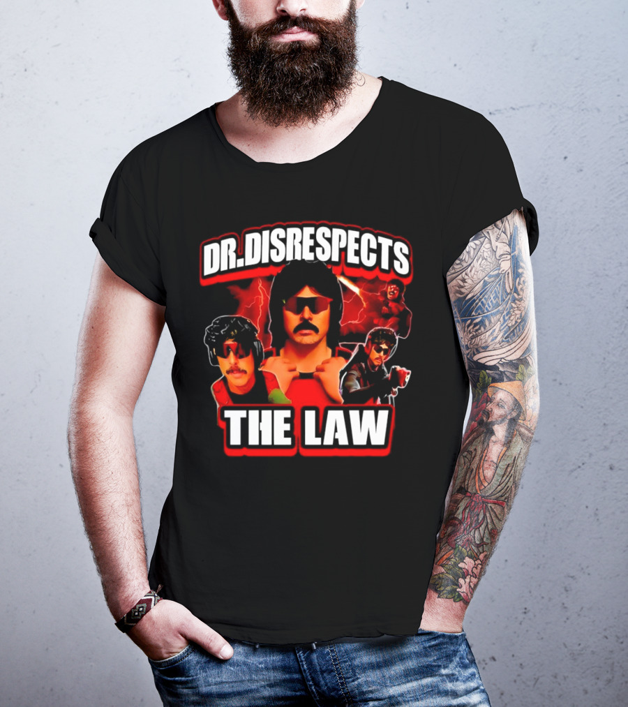 Dr Disrespects The Law Gamer Lightning Action T-Shirt