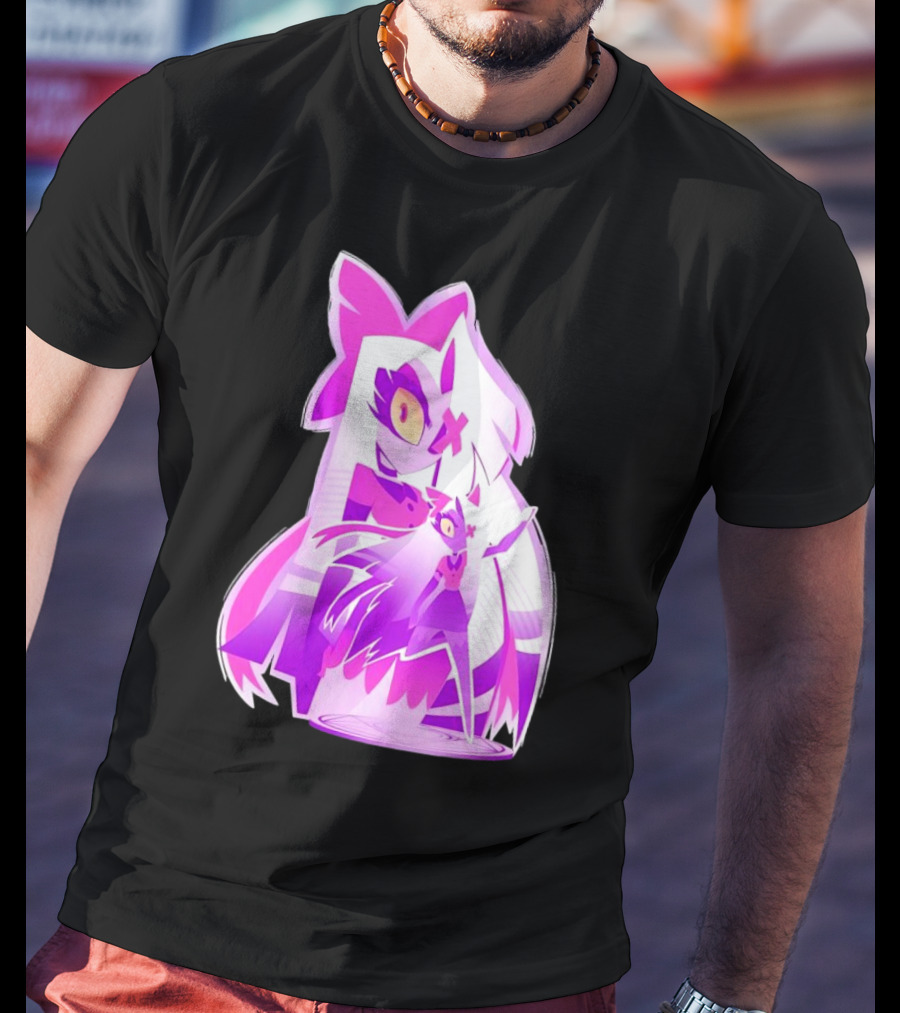Exorcist Angel Hazbin Hotel Game Purple Character T-Shirt