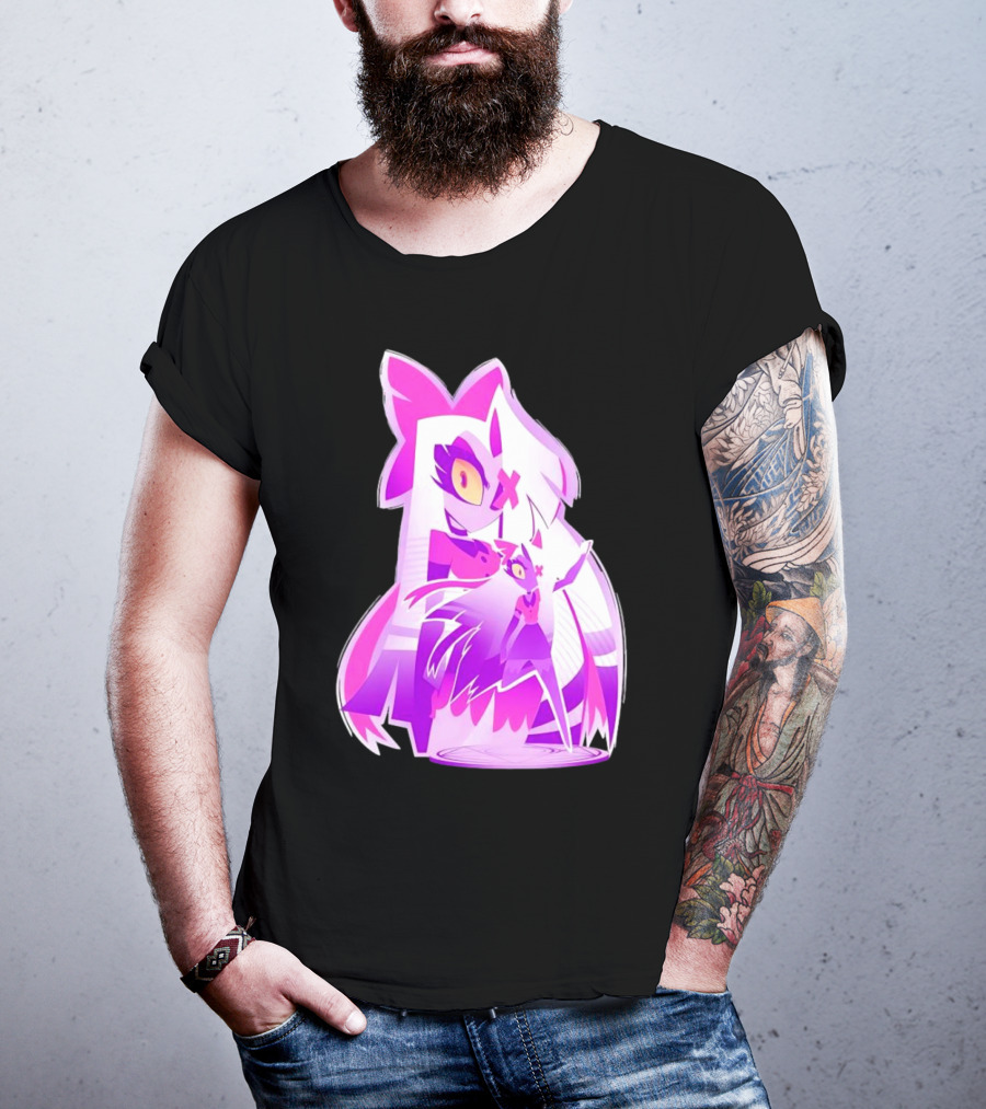 Exorcist Angel Hazbin Hotel Game Purple Character T-Shirt