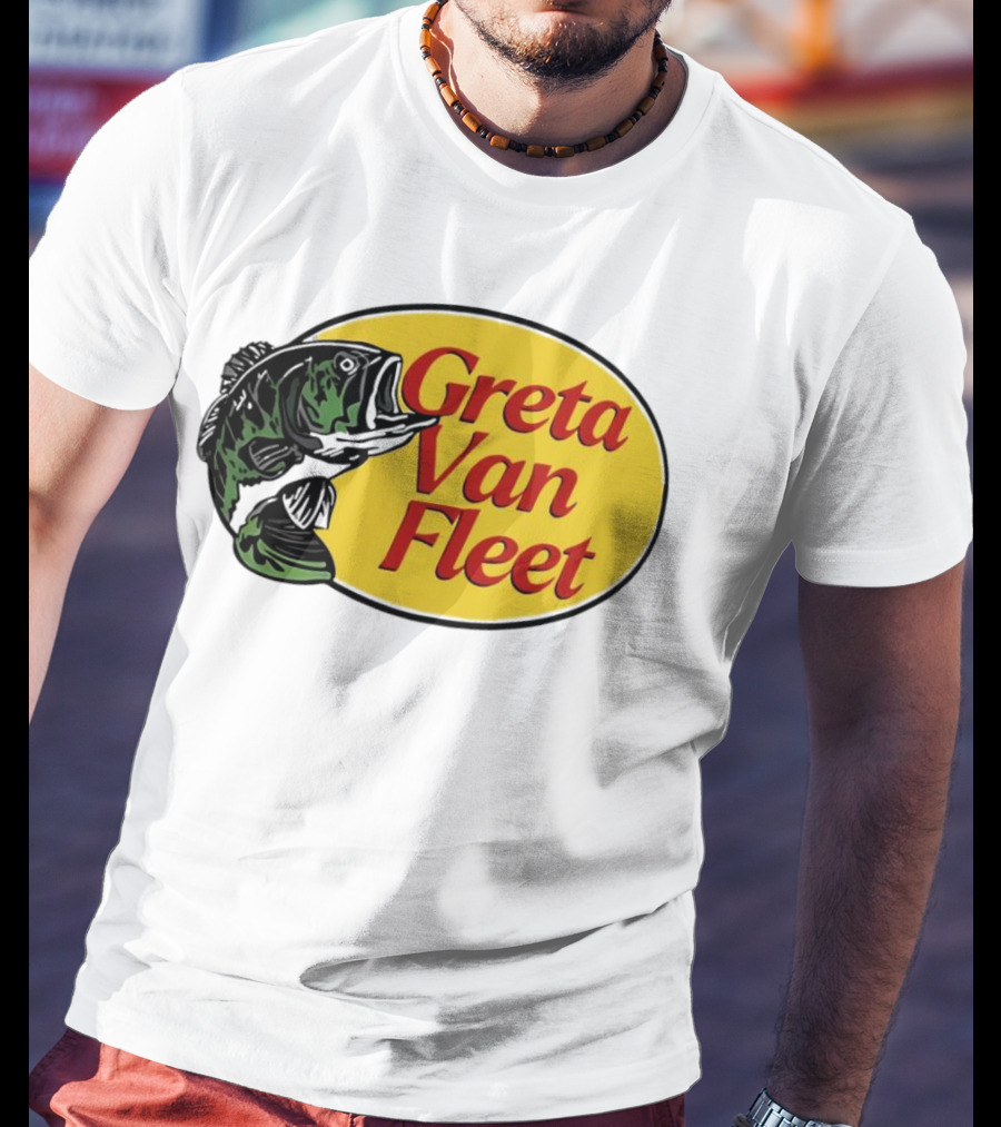 Greta Van Fleet Bass Fishing Oval Bass Emblem T-Shirt