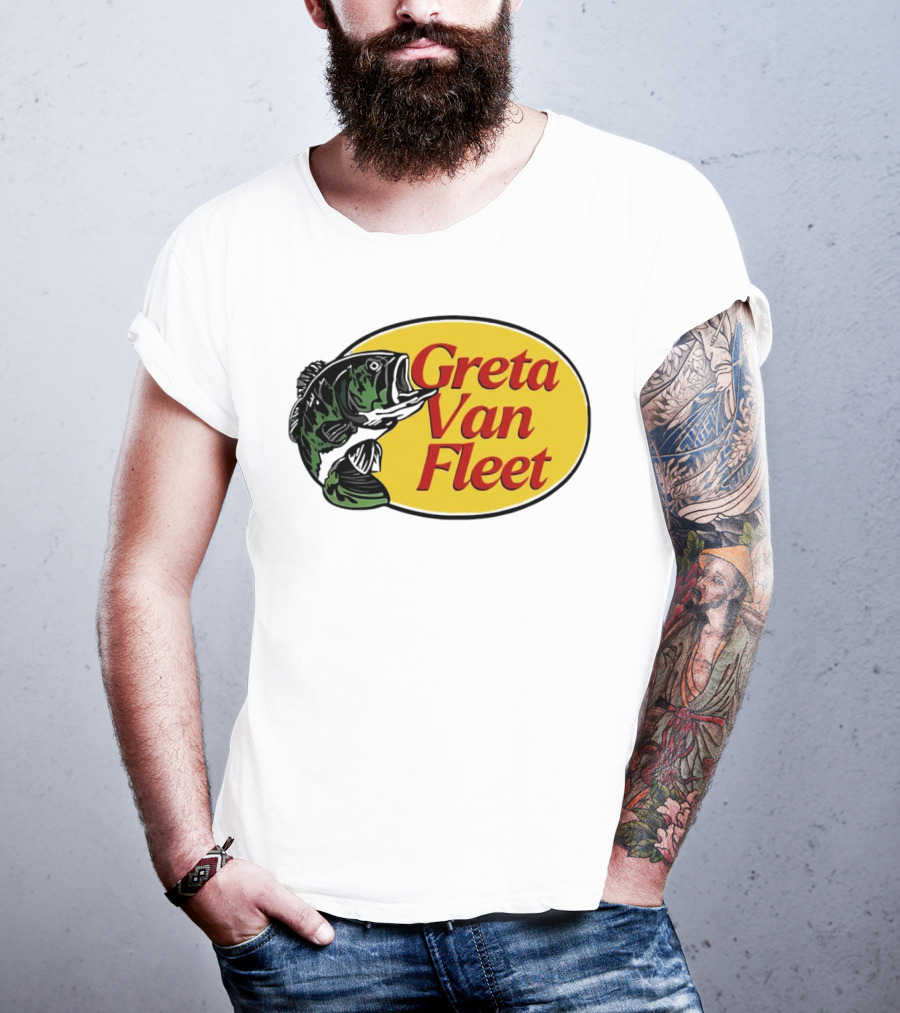Greta Van Fleet Bass Fishing Oval Bass Emblem T-Shirt