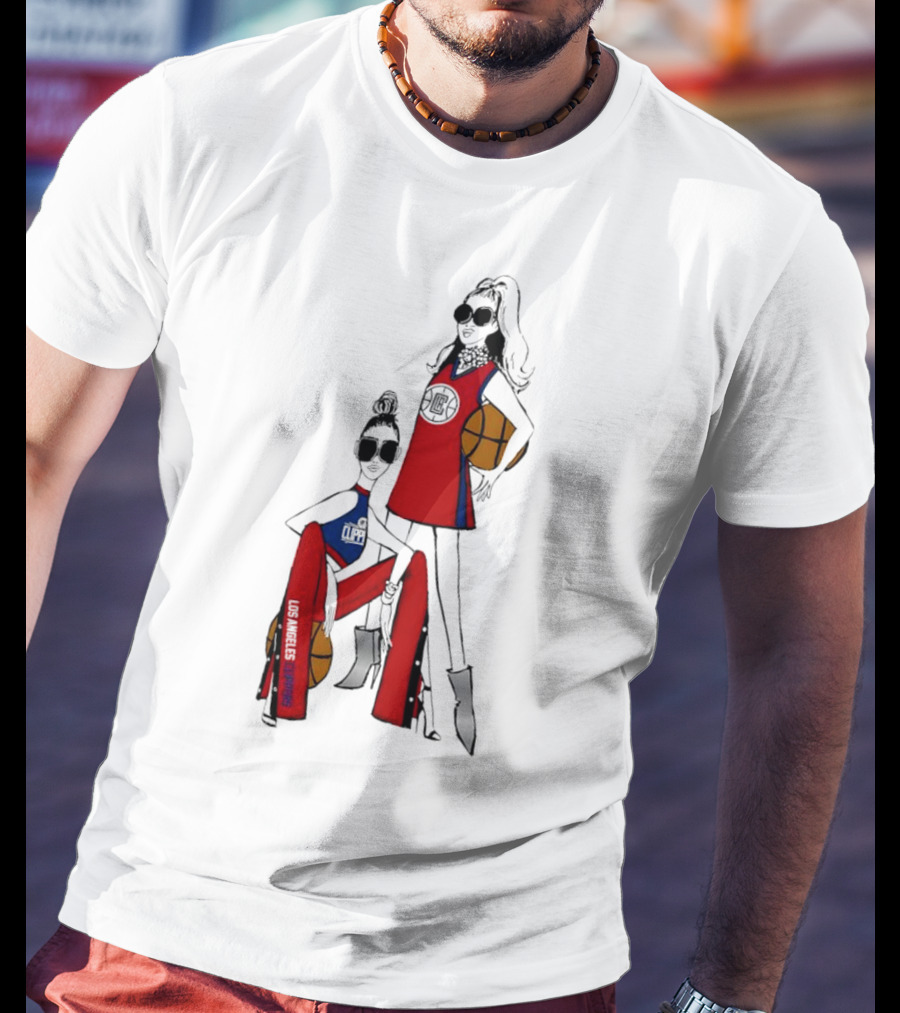 Los Angeles Clippers G-III 4Her Basketball Girls Fashion Red Blue T-Shirt