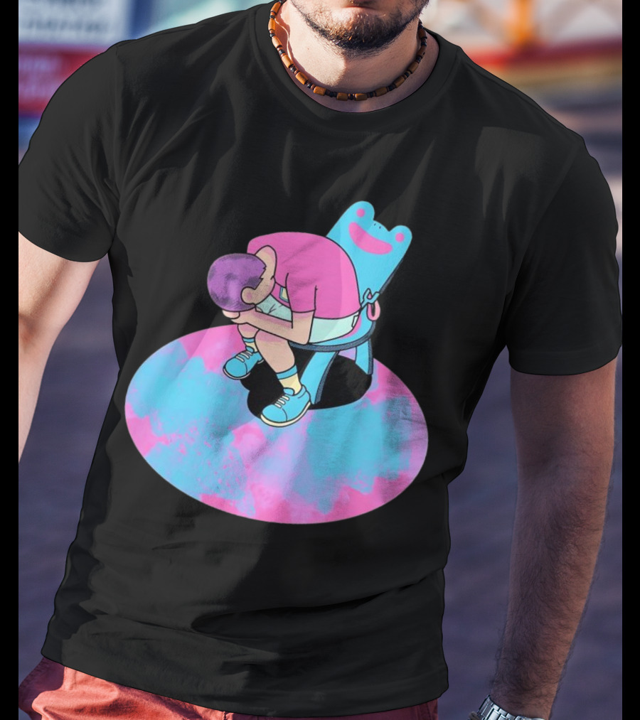 Bell Tolls X My Bells Child In Chair Art With Pink And Blue Palette T-Shirt