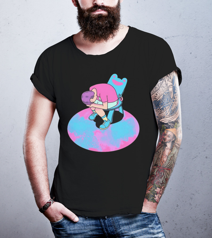 Bell Tolls X My Bells Child In Chair Art With Pink And Blue Palette T-Shirt