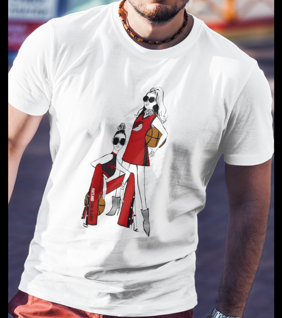 Portland Trail Blazers Rip City Basketball G-III 4Her Girls Fitted T-Shirt