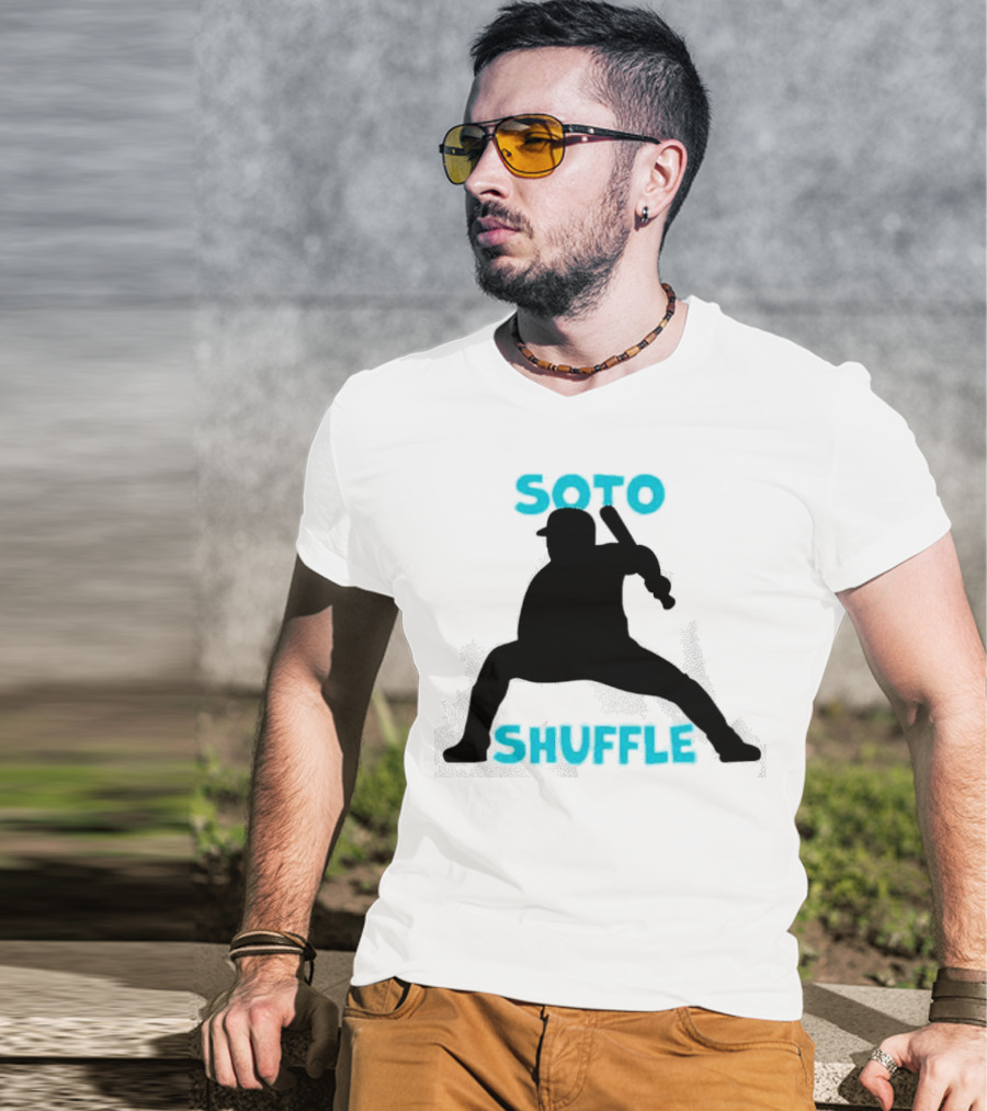 New York Yankees Soto Shuffle Silhouette Baseball Stance T-Shirt